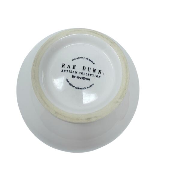 Rae Dunn By Magenta EAT White Ceramic Bowl Spoon Graphic Farmhouse Kitchen Decor - Picture 4 of 7